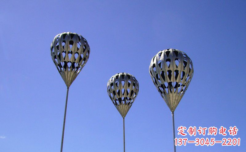 河南不锈钢气球降落伞雕塑
