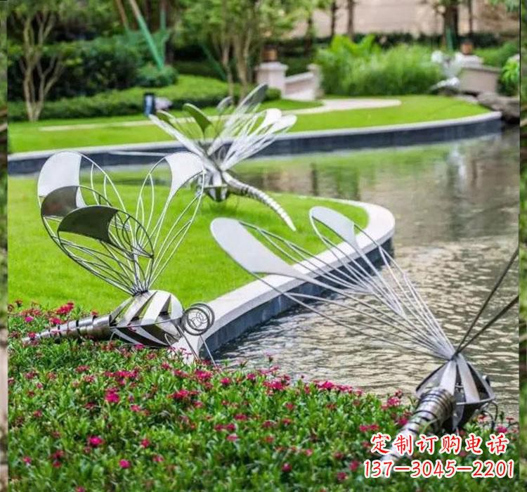 河南不锈钢蜻蜓一件完美的动物雕塑