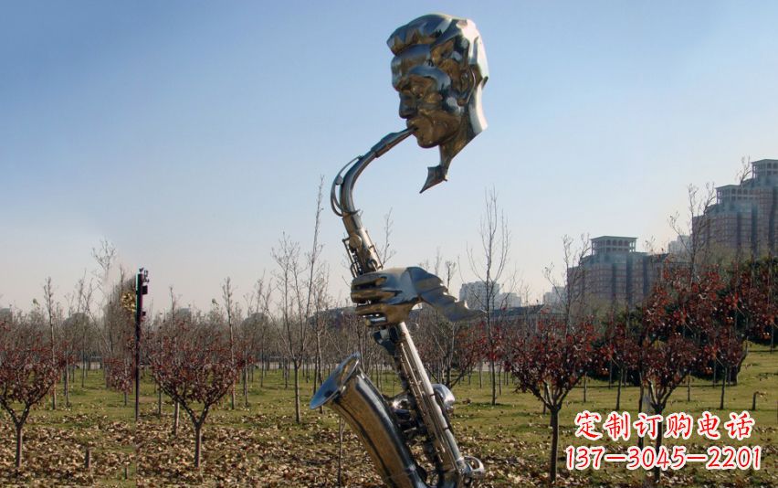河南不锈钢萨克斯雕塑