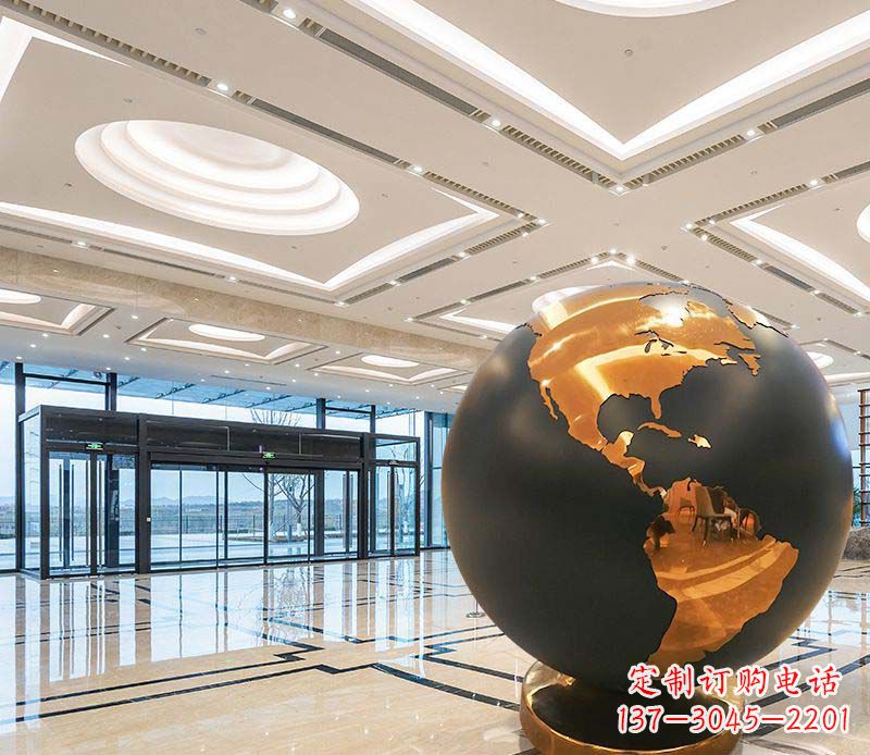 河南不锈钢地球仪雕塑精美绝伦