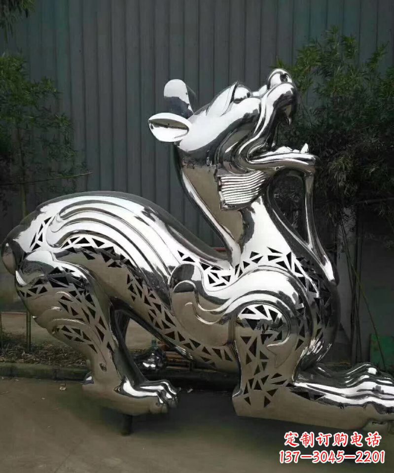 河南不锈钢麒麟象征着祥和与美好