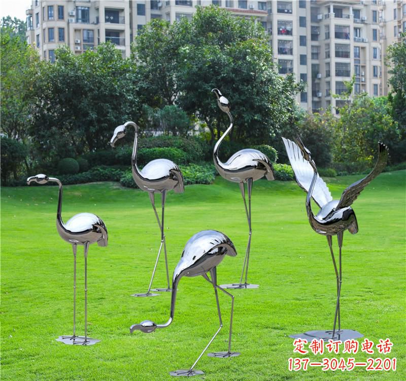 河南不锈钢仙鹤雕塑——传承中华文化精髓