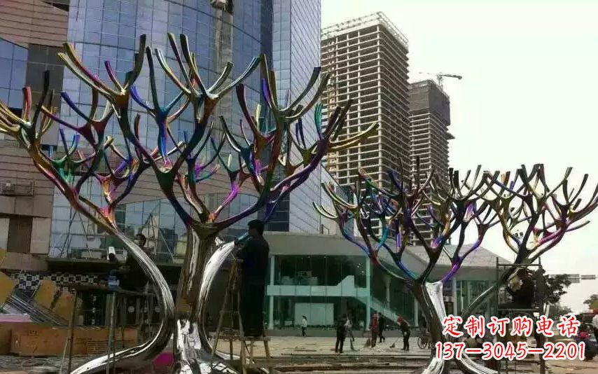 河南不锈钢树枝景观雕塑