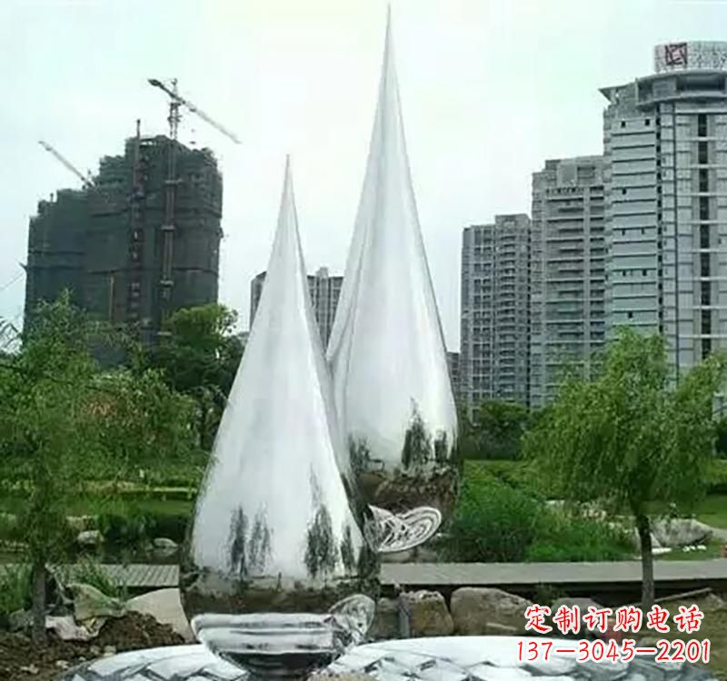 河南不锈钢水滴拱门雕塑