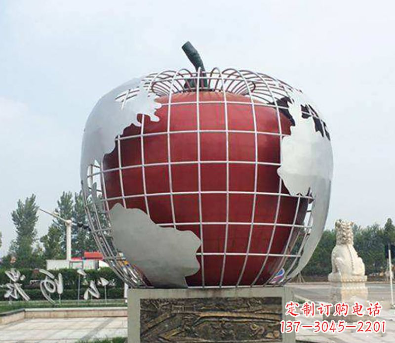 河南不锈钢水果雕塑艺术品精美绝伦