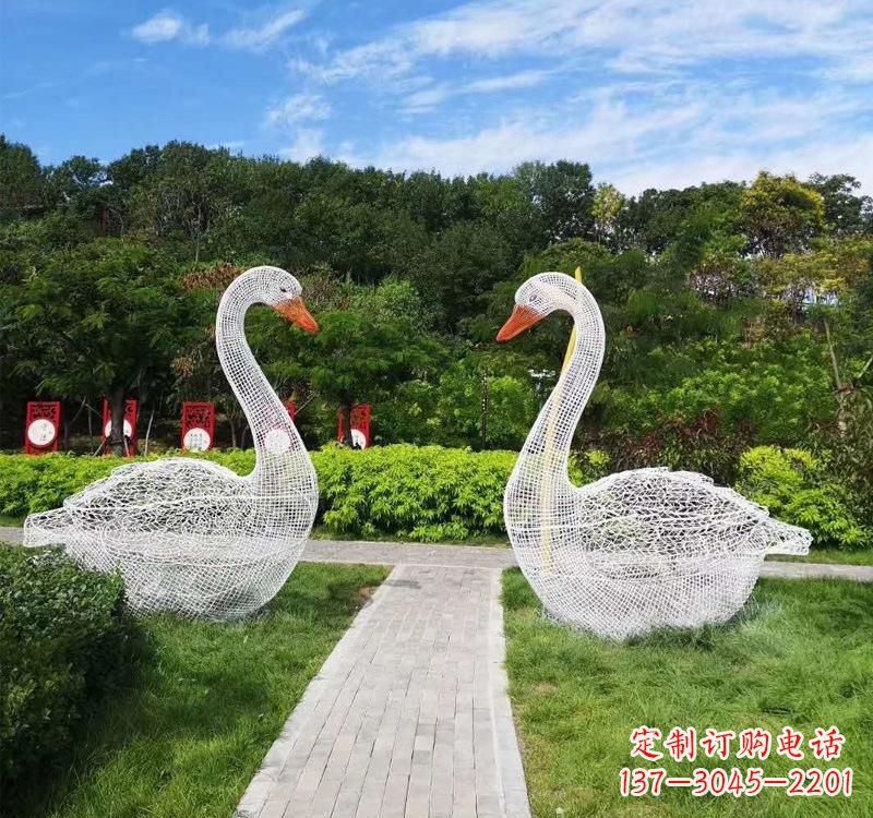 河南不锈钢天鹅雕塑