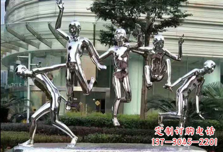 河南不锈钢跳跃的儿童雕塑