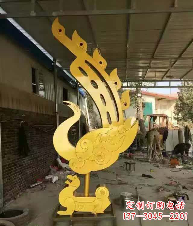 河南不锈钢铁艺广场凤凰雕塑