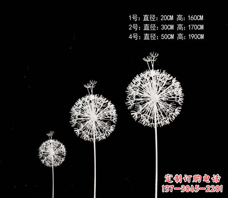 河南精美不锈钢铁艺蒲公英雕塑
