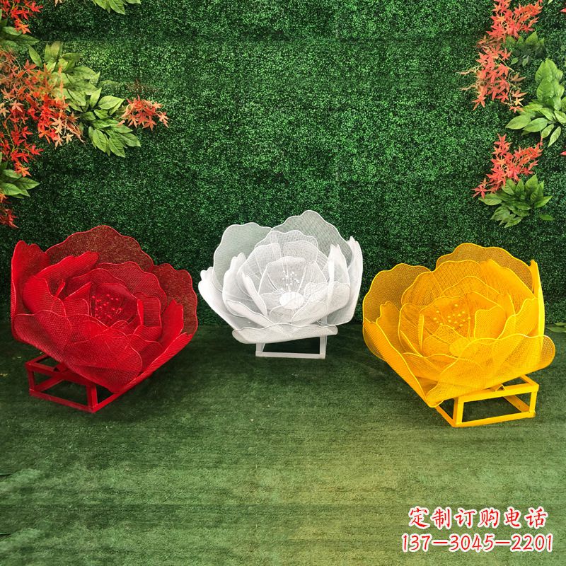 河南不锈钢玫瑰雕塑精致的艺术品