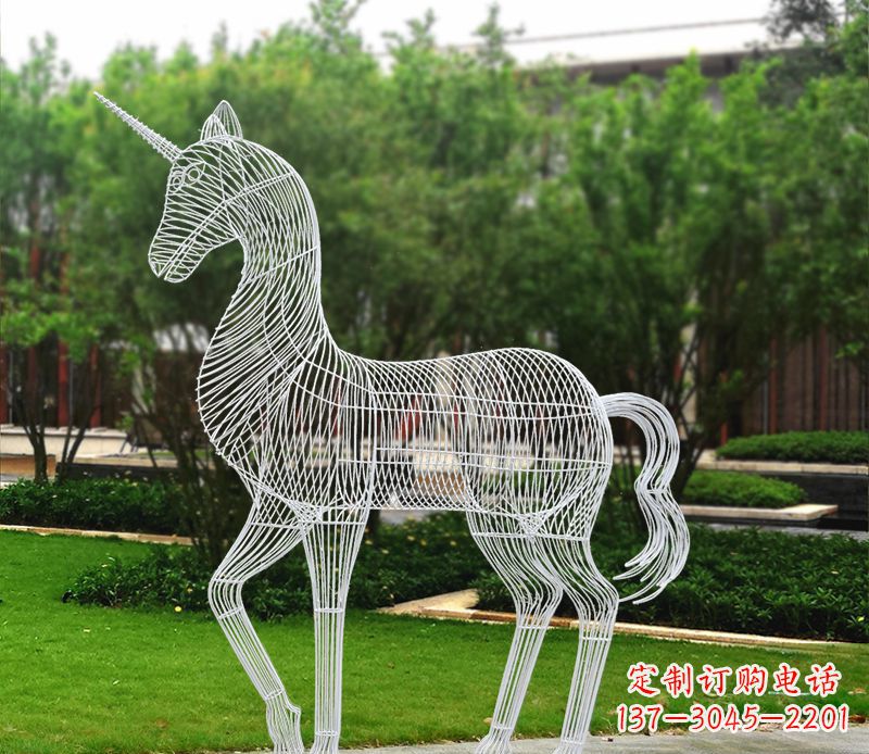 河南不锈钢马雕精美艺术品
