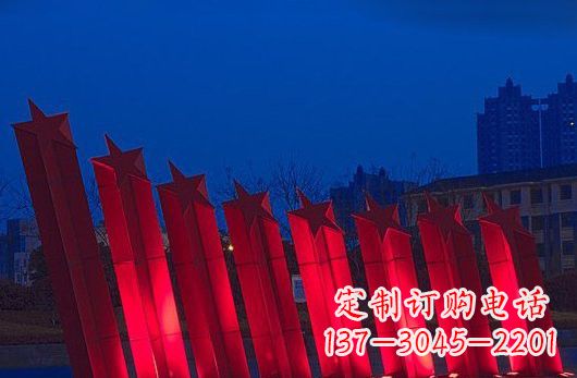 河南不锈钢五角星雕塑铸就永恒之美