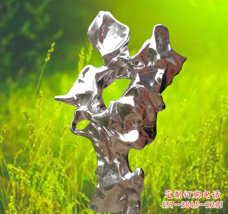 河南太湖石雕塑精致的不锈钢艺术
