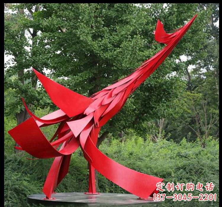 河南不锈钢凤凰雕塑——美丽而神秘的象征