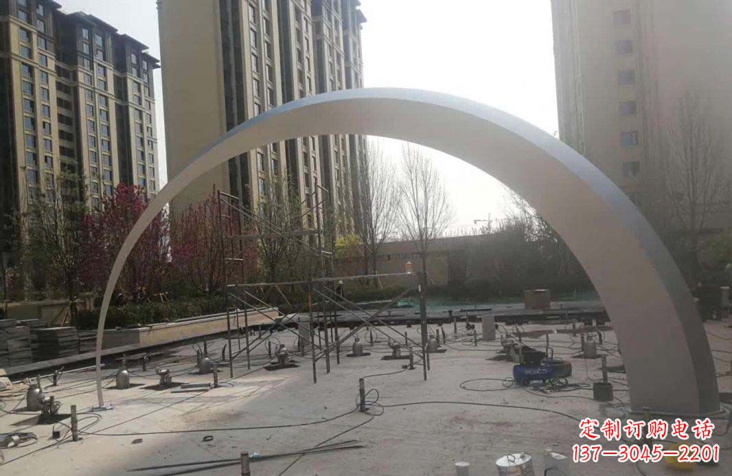 河南不锈钢小区拱门雕塑美化环境