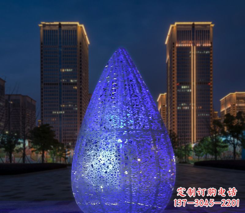 河南不锈钢小区照明水滴灯