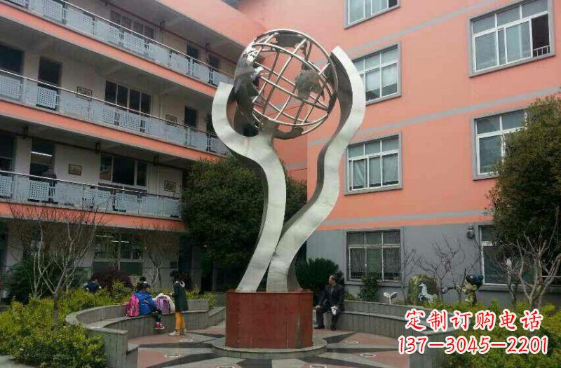河南不锈钢地球雕塑传承世界文化