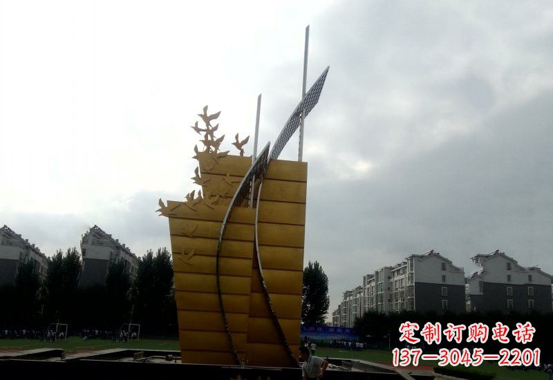 河南不锈钢校园帆船雕塑引领新时代