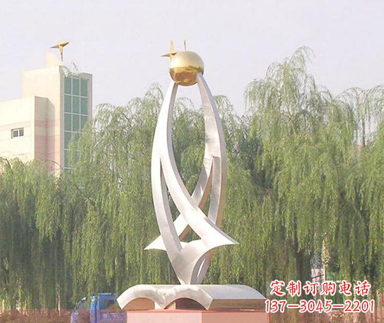 河南铭记校园美好——不锈钢书籍雕塑