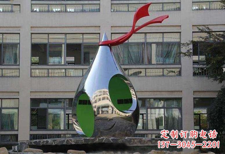 河南不锈钢校园水滴石穿雕塑