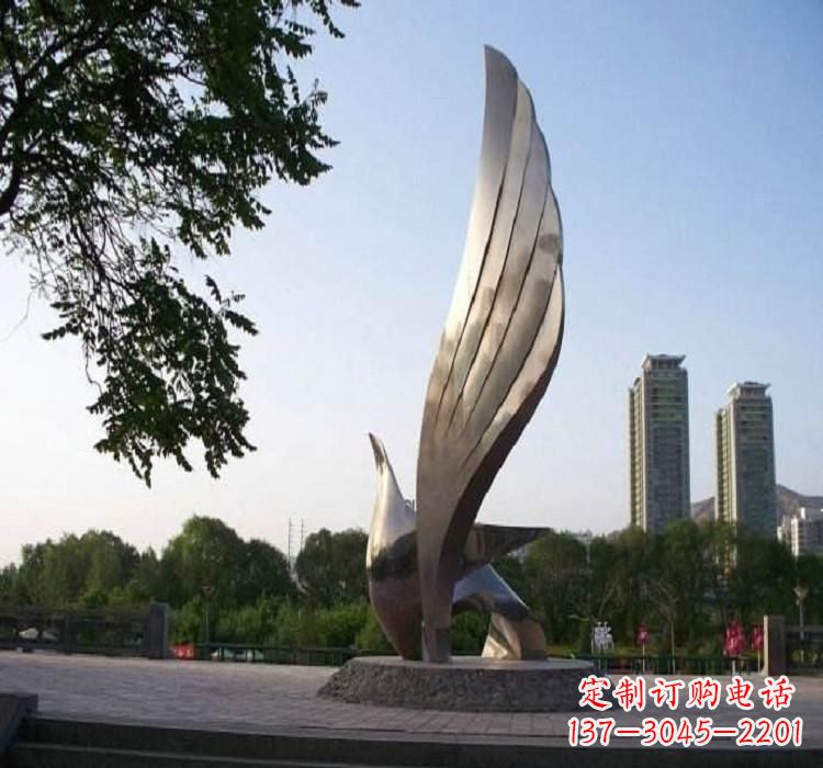 河南精美的不锈钢翅膀雕塑