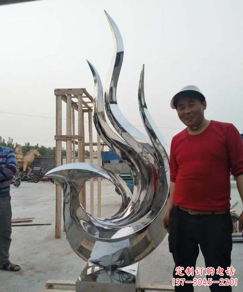 河南不锈钢艺术凤凰雕塑1