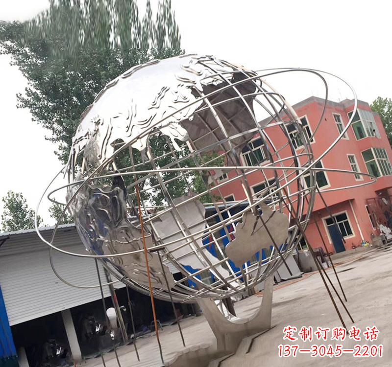 河南不锈钢艺术镂空地球仪雕塑