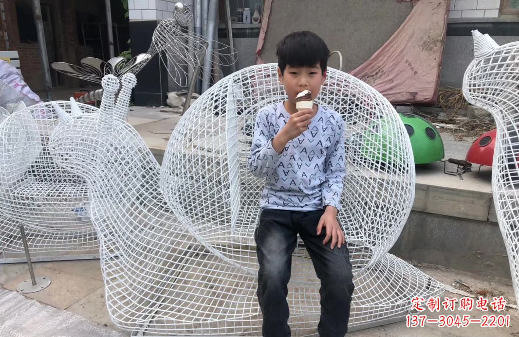 河南不锈钢艺术蜗牛座椅