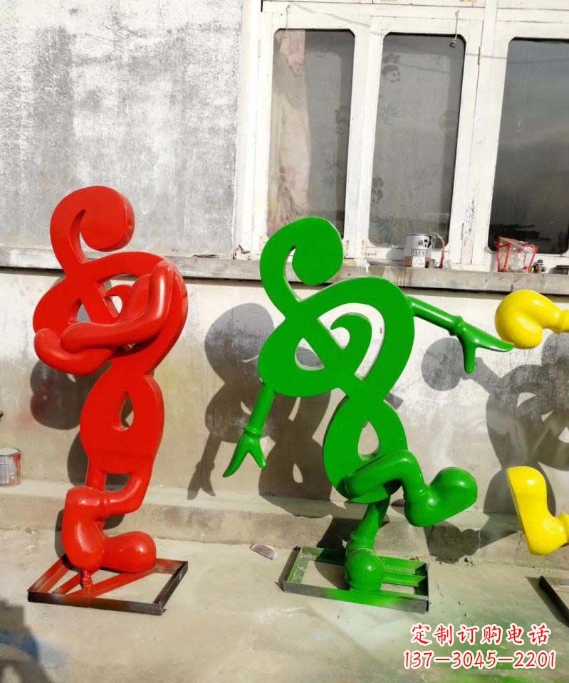 河南美妙音乐不锈钢音符雕塑