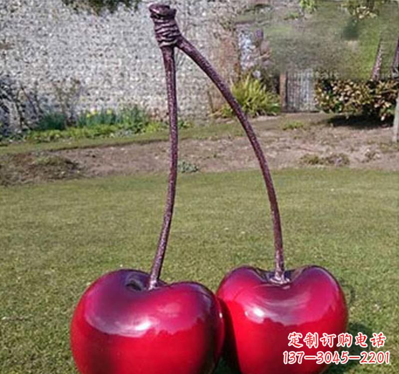 河南不锈钢樱桃雕塑