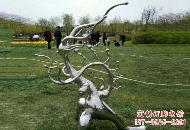 河南不锈钢树枝雕塑精美的艺术装饰