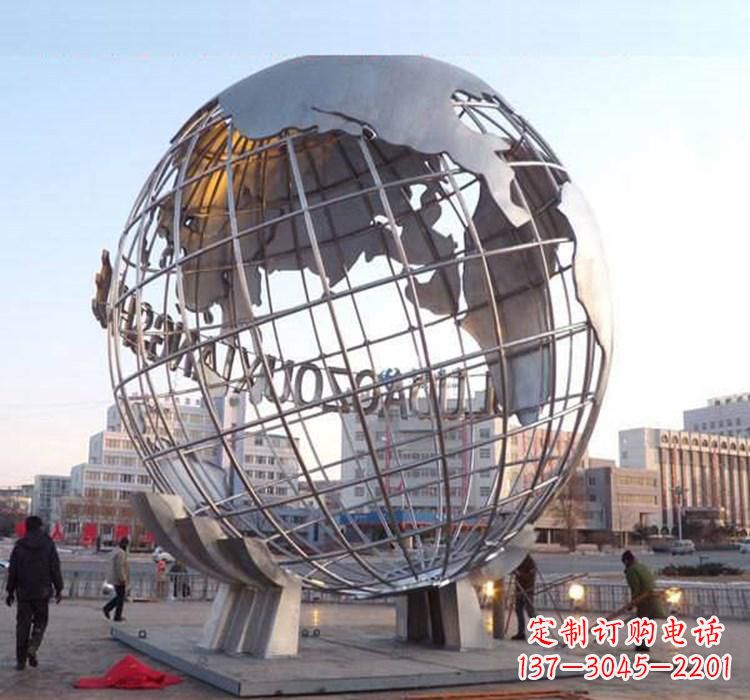 河南不锈钢地球仪雕塑一座充满美丽与灵性的艺术品