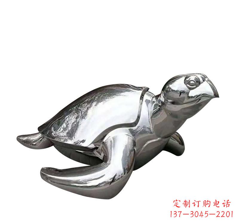 河南不锈钢海龟雕塑象征着长寿和坚强