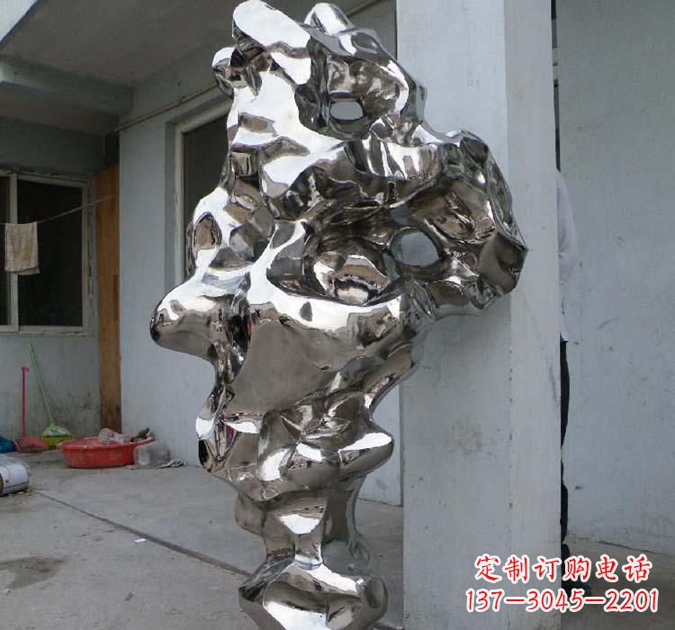 河南太湖石雕塑精美绝伦的不锈钢园林景观