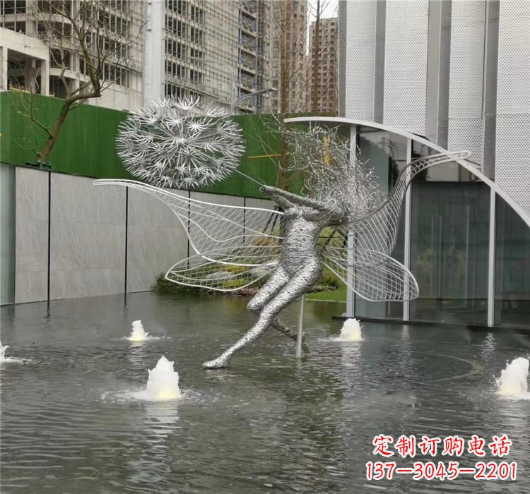 河南不锈钢园林蒲公英雕塑
