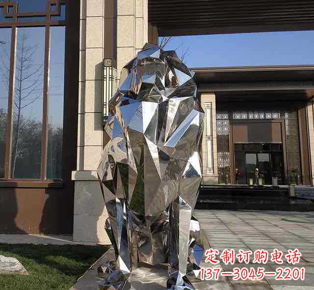 河南不锈钢狮子雕塑给园林带来神秘与力量