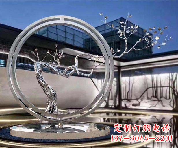 河南不锈钢圆环景观雕塑给城市带来活力与美感