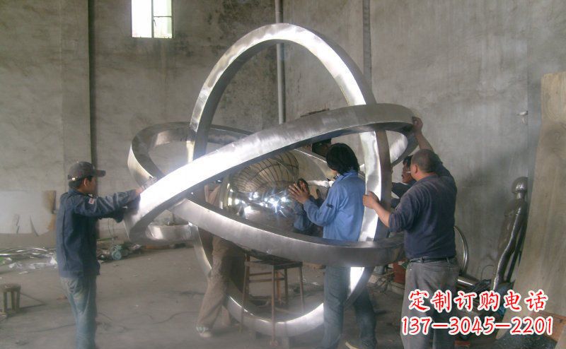 河南不锈钢圆圈圆环雕塑