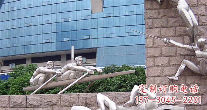 河南不锈钢运动员雕塑——震撼的街头景观
