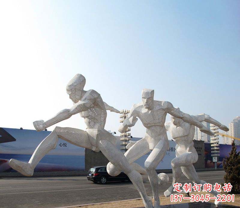 河南足球之美不锈钢足球雕塑