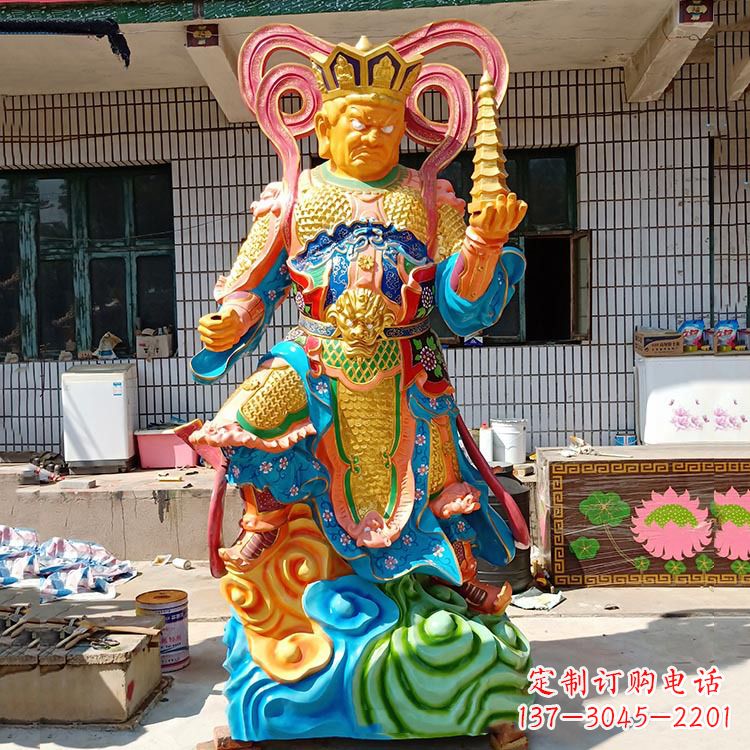 河南玻璃钢托塔天王雕塑