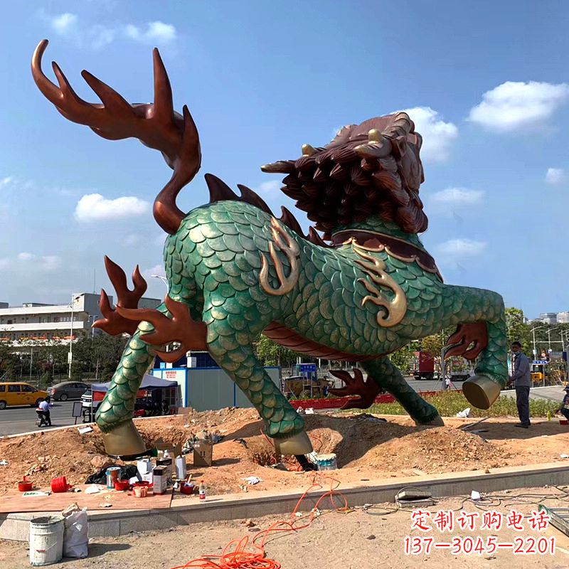 河南麒麟雕塑——美丽传说的象征