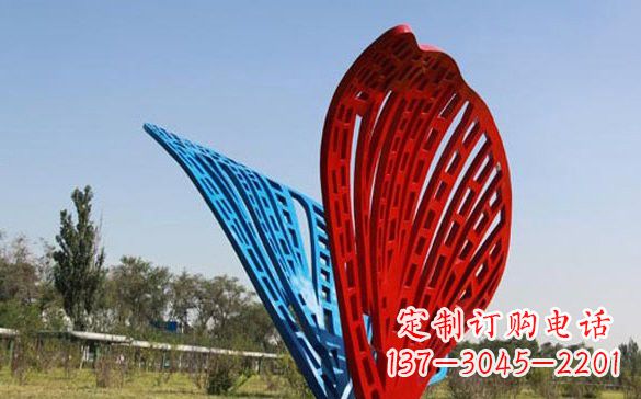 河南彩色不锈钢蝴蝶雕塑