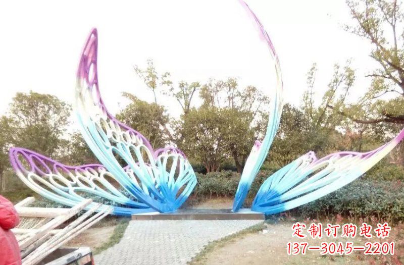 河南彩色不锈钢蝴蝶雕塑