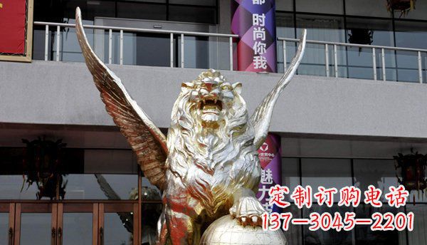 河南铜雕狮子西洋狮子的精美雕塑