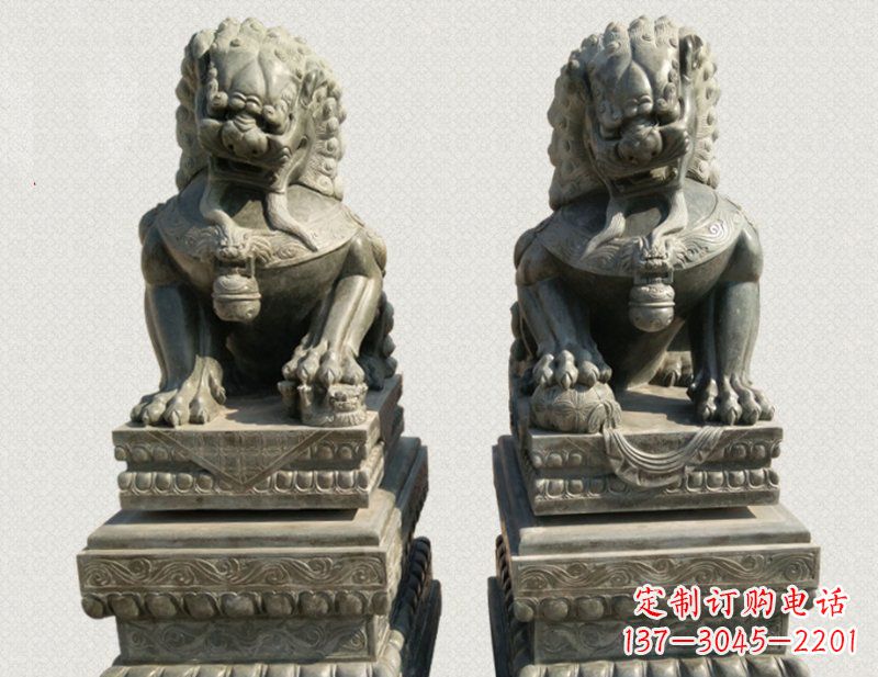 河南狮子雕塑象征王者风范