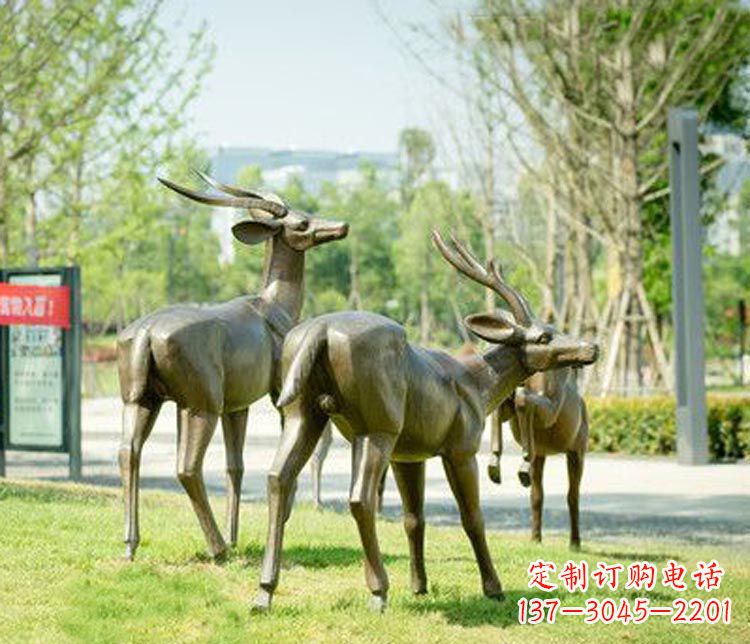 河南藏羚羊公园羚羊铜雕