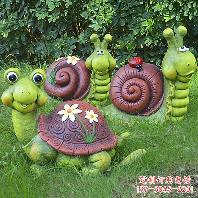河南蜗牛雕塑——精致的草坪小动物装点