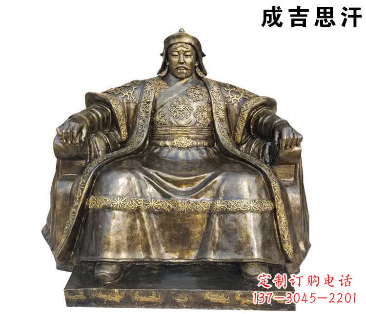 河南成吉思汗英雄的雕像