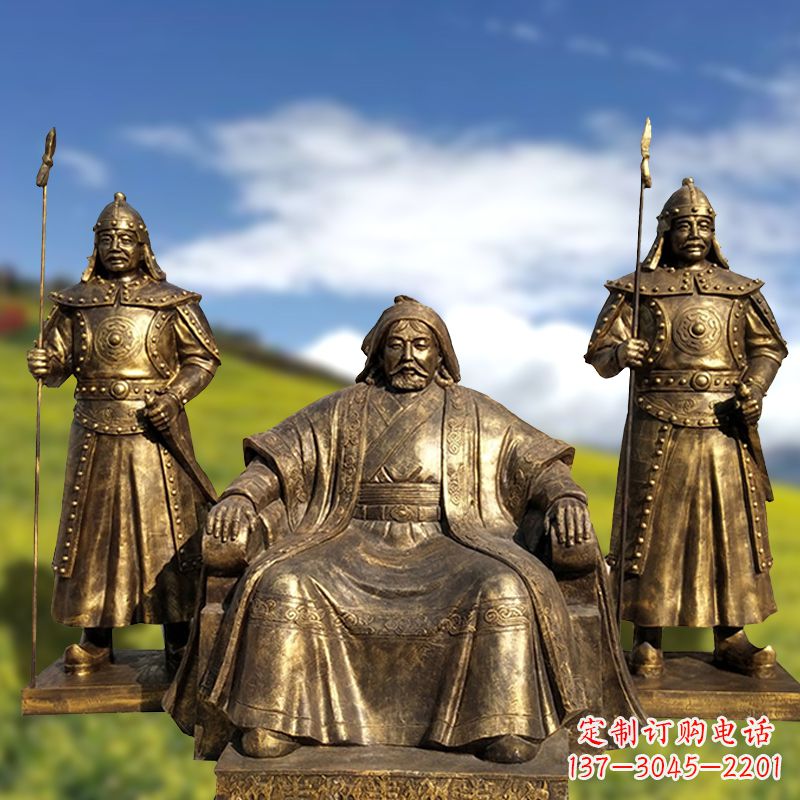 河南成吉思汗一座永恒的纪念雕塑